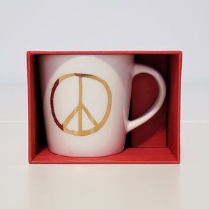 2/$30 - Starbucks 3oz Espresso Demi-Tasse Peace Gold Foil Cup - NIB